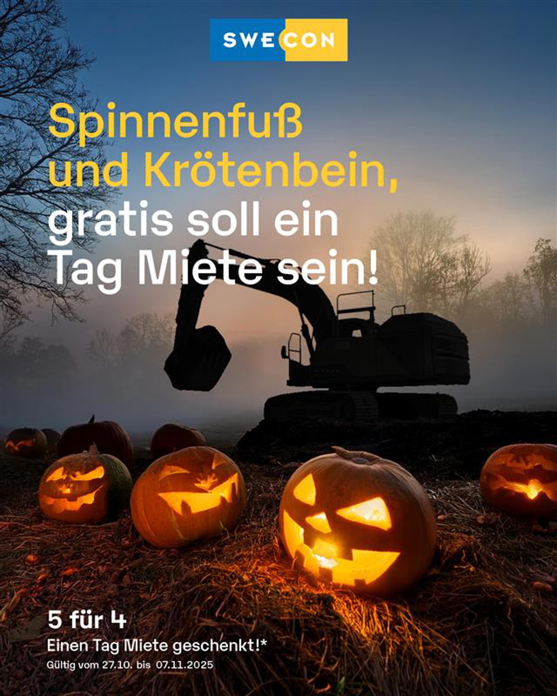 Gruselig gute Mietkonditionen bei Swecon! 🎃